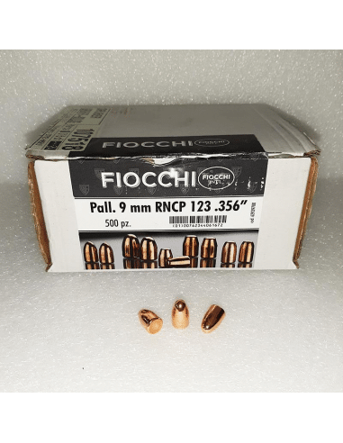 Palle / ogive Fiocchi 9 mm RNCP 123 RAMATE CODICE 62939000 62939700 500 PEZZI