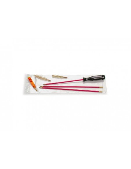 Kit pulizia per carabine Armeria Lugli con bacchetta in acciaio calibro 4,5