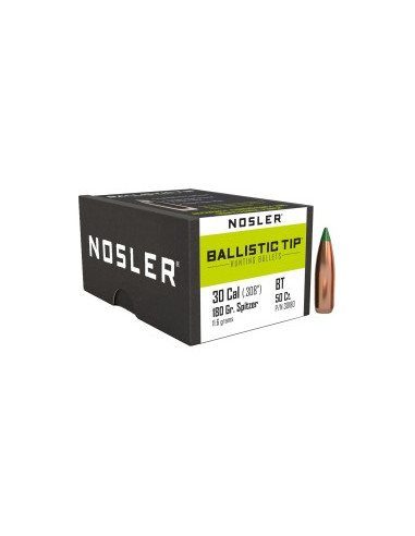 Palle Nosler Ballistic tip cal 30 gr 180 Codice articolo 30180 Palle Nosler Ballistic Tip cal 30 gr 180  confezione da 50 pezzi
