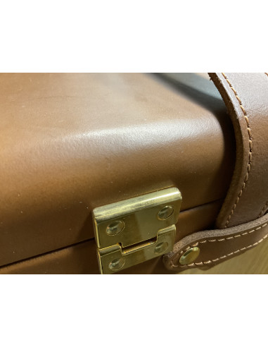 Valigia per armi extra lusso porta due doppietta Beretta GUR6 2047 072A rivestita rosso interno porta coppia fucili vero cuoio