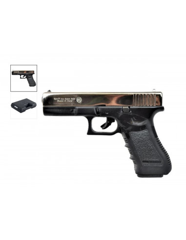 PISTOLA BRUNI A SALVE GAP BLACK/CROMO CAL.8MM (SCACCIACANI)  PISTOLE A SALVE codice 1400N
