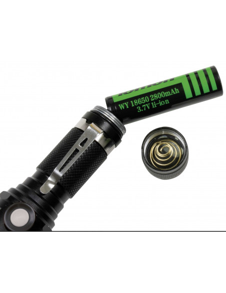Torcia Radar in lega di alluminuo 1200 lumen/500 mt ricaricabile con presa usb.