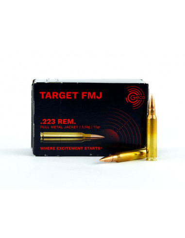 Cartuce per canna rigata Munizioni GECO .223 Rem Target FMJ - 55grs/3.6g