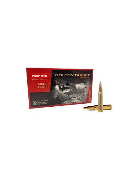 Cartucce Munizioni per carabina Colpi Norma golden target match calibro 308 168 grani 10,9g
