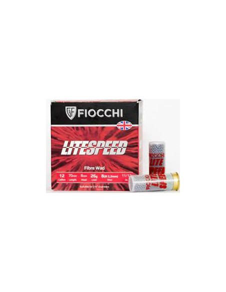 FIOCCHI CARTUCCIA CALIBRO 12 LITE SPEED UK 26 GRAMMI  PIOMBO8