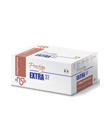 CARTUCCE NOBEL SPORT ITALIA – PRESTIGE EXTRA 37 PIOMBO N°34– calibro 12