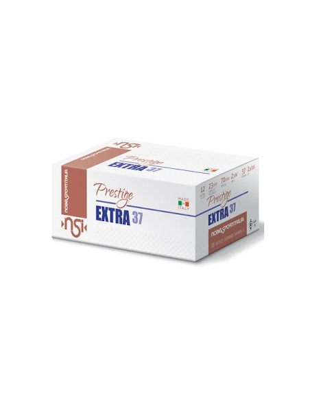 CARTUCCE NOBEL SPORT ITALIA – PRESTIGE EXTRA 37 PIOMBO N°34– calibro 12