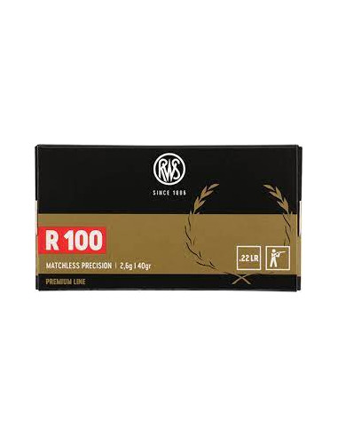 RWS CARTUCCE MUNIZIONI  CAL .22 LR R100 40grs 50 COLPI /CARTUCCE