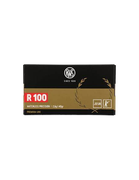 RWS CARTUCCE MUNIZIONI  CAL .22 LR R100 40grs 50 COLPI /CARTUCCE