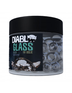 DIABLO GLASS – Cal.50 Munizioni per pistole cal. 50 e fionde (sfere di vetro infrangibili). Prive di attrito in canna. 110 Pz.