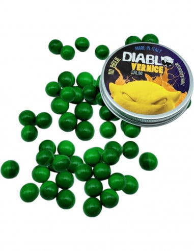 Biglie sfere Diablo Paintball biodegradabili per pistole  calibro 50 con colorante alimentare 110 pz