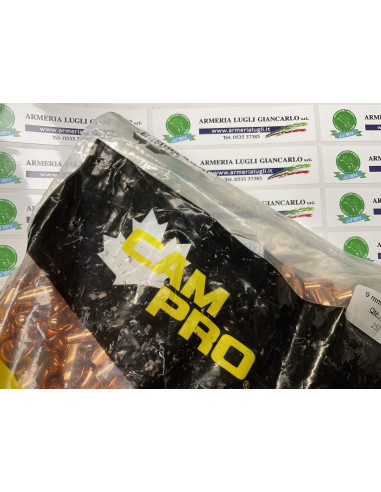 Palle ogive calibro 9 mm 124 grani FCP RN 1000 PEZZI CAMPRO codice 253 128 Marcking the shot