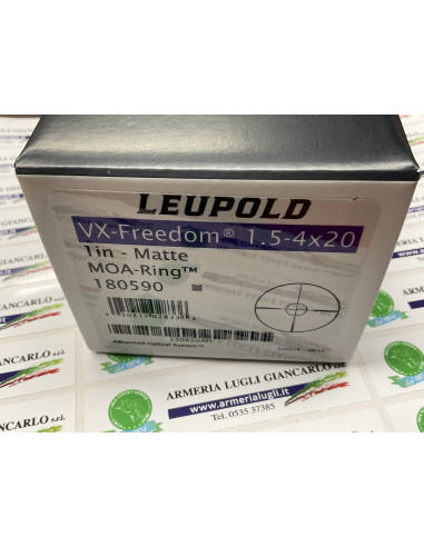 Ottica Leupold VX Freedom 1.5-4x20 1 in - Matte MOA Ring 180590 tubo 1 pollice 26 mm