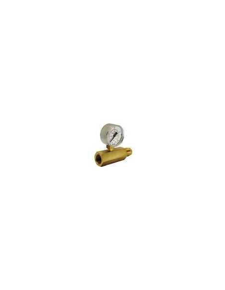 Attacco 200 e 300 bar Gehmann M225 DIN Maschio / DIN Femmina per Bombola con Manometro IC1061