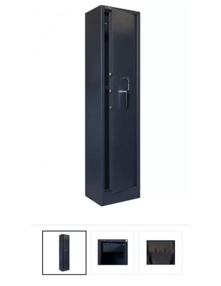 Cassaforte VIRO Armadio Porta Fucili 10/12 posti con tesoretto. Chiusura a chiave con doppia mandata BLU Cod.4493T