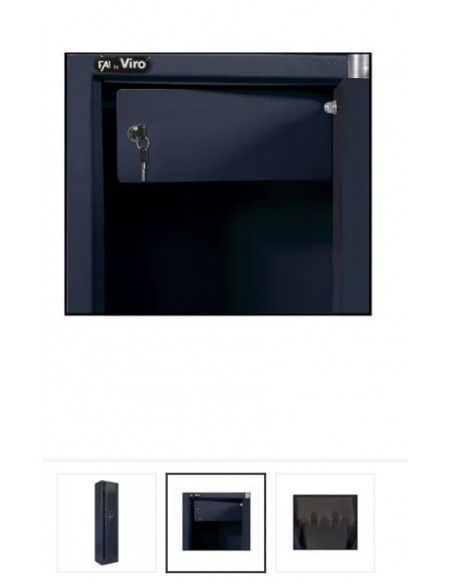 Cassaforte VIRO Armadio Porta Fucili 10/12 posti con tesoretto. Chiusura a chiave con doppia mandata BLU Cod.4493T