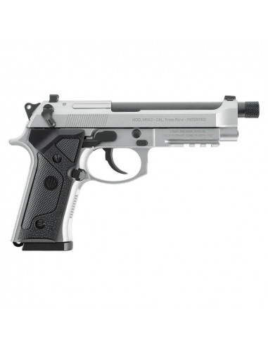 PISTOLA LIBERA VENDITA UMAREX BERETTA M9A3 FM MILITARY INOX CALIBRO 4, 5 CO2 BLOW-BACK FULL METAL NEW 3,0 J BB