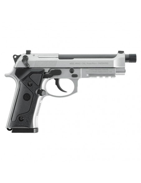 PISTOLA LIBERA VENDITA UMAREX BERETTA M9A3 FM MILITARY INOX CALIBRO 4, 5 CO2 BLOW-BACK FULL METAL NEW 3,0 J BB