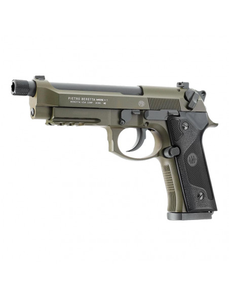 Pistola Umarex Airgun CO2 Beretta M9A3 FM calibro  4.5 - Black / Green FM BB 3.0 J libera vendita
