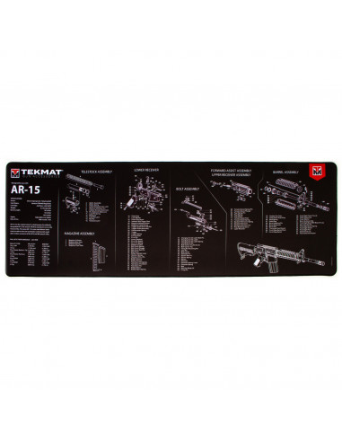 Tappeto pulizia armi TekMat AR-15 Cutaway Ultra Premium Gun Cleaning Mat, 44" W x 15" Hx 0.25" T, Multi-Color - R44-AR15-CA