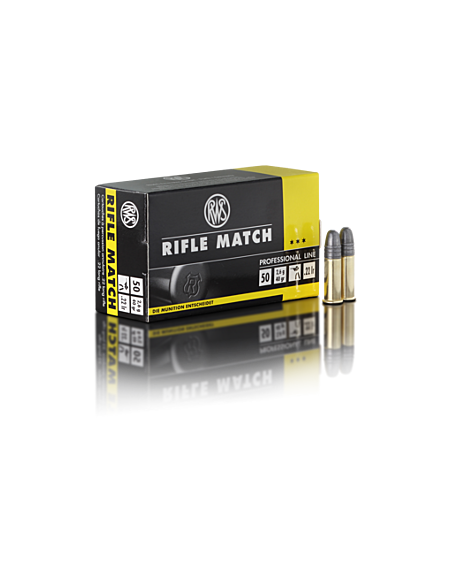RWS CARTUCCE CALIBRO 22LR RIFLE MATCH 40grs MUNIZIONI precision meets speed