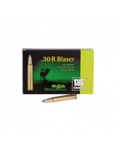 Colpi Munizioni Brenneke calibro 30 R Blaser palla tug 181 gr 11,7 g
