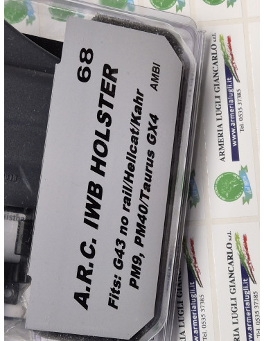 Fondina Blackhawk per pistola glock 43 pm9 pm40 turus gx4b A.R.C. Inside-the-Waistband Holster 417568ug
