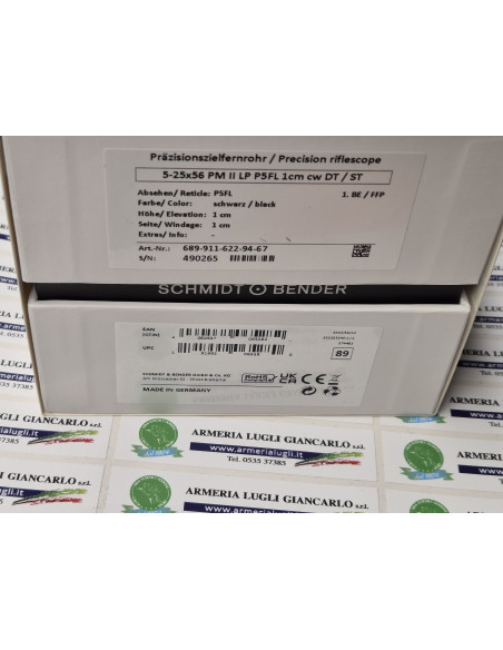 Ottica Schmidt & Bender 5-25x56 PM II LP P5FL 1 CM CW DT / ST  689-911-622-94-67
