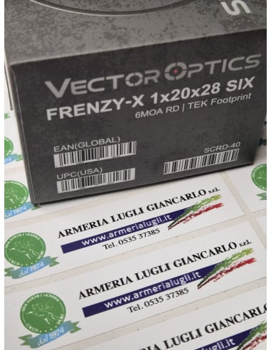 Punti rossi Vector Optics Red Dot Frenzy 1x20x28 SIX  6MOA RD TEK FOOTPRINT SCRD-40