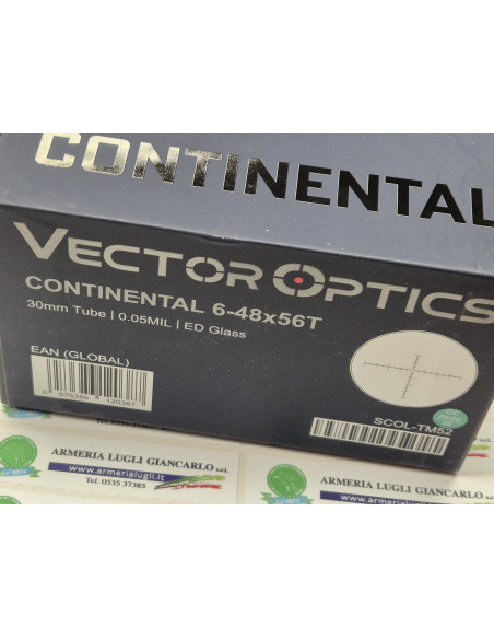 Ottica ottiche Vector Optics Continental x8 6-48x56 ED MIL Tactical SCOL-TM52 30 mm tube 0.052 mil ed glass