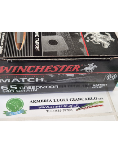 Cartucce Munizioni Winchester calibro 6,6 creedmoor Match 140 grami