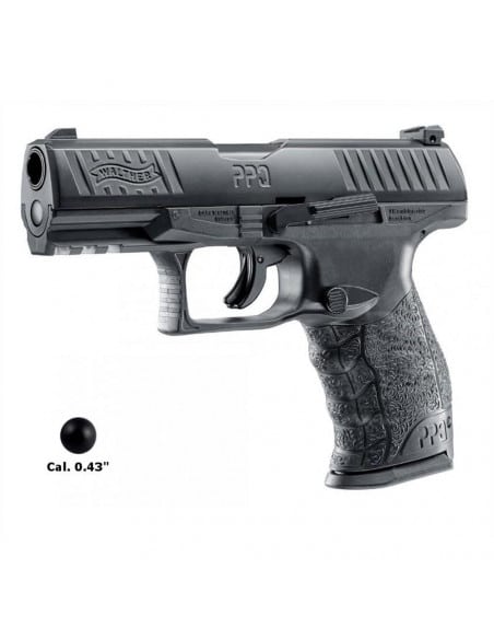 MARCATORE UMAREX T4E WALTHER PPQ CAL.43 CO2 SCARRELLANTE BLACK 7,5J PISTOLE DA DIFESA Wishlist Difesa personale libera vendita