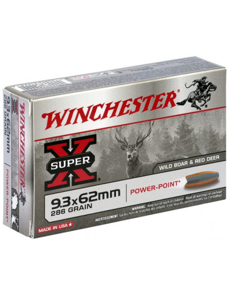 CARTUCCE MUNIZIONI 9,3×62 POWER POINT,286gr,20/200 COD: WI-CM9362 CATEGORIE: CARABINE, MUNIZIONI