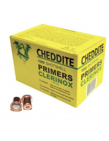Inneschi Cheddite Clerinox CX50 calibro 8 - 36 - 410 - 32 pezzi 1500 Confezione industriale da 1.500 inneschi