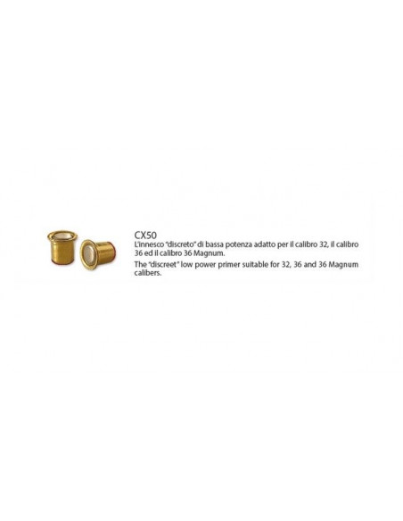 Inneschi Cheddite Clerinox CX50 calibro 8 - 36 - 410 - 32 pezzi 1500 Confezione industriale da 1.500 inneschi