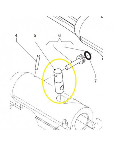 BENELLI ARGO Perno di rotazione testa di chiusura BRUNITO BENELLI CODICE G0183201- 031W