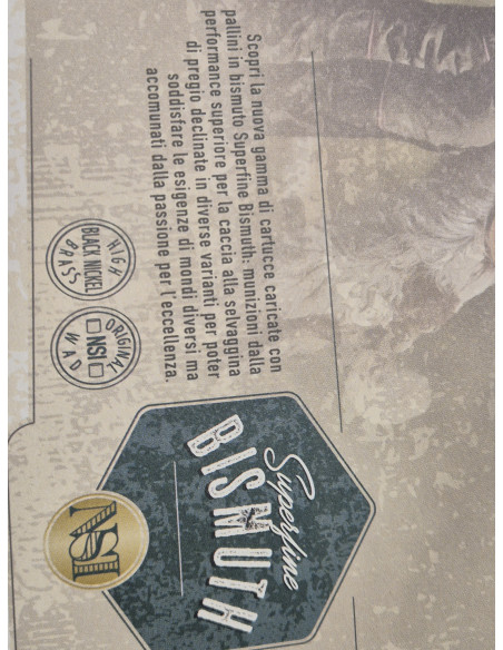 Cartucce Munizioni Nsi Nobel sport calibro 12 BIsmuth superfine short range 12/70 32 grammi piombo 8 scatole da  10