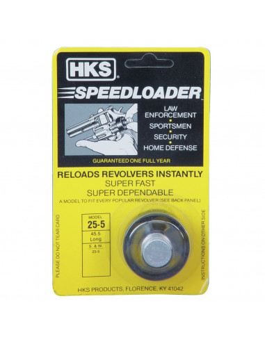 HKS 25-5 Revolver Speedloader for S&W 25-5/Taurus .45 Raging Bull , Black