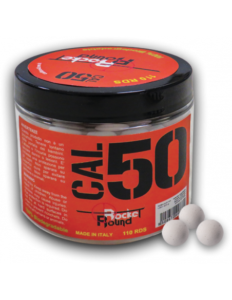 Colpi in plastica Round Rocket colpo RAM ROUND ROCKET SFERE IN POLIMERO PER PISTOLE CALIBRO 50 RAM 1,2g 110pz