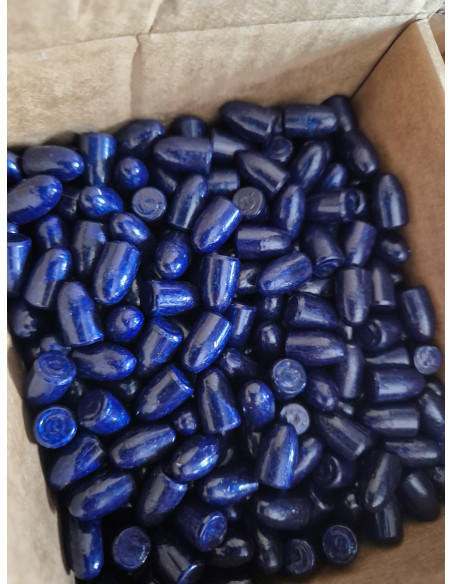Palle ogive di nostra produzione Armeria Lugli colorate calibro 38 s&w e calibro 357 1000  pezzi RN BB 124 grani diametro 357