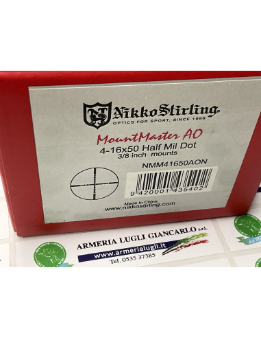 OTTICA OTTICHE CON ATTACCHI NIKKO STIRLING MountMaster AO CANNOCCHIALE 4-16X50 Attacchi Compresi codicevNMM41650AON Mil Dot 3/8