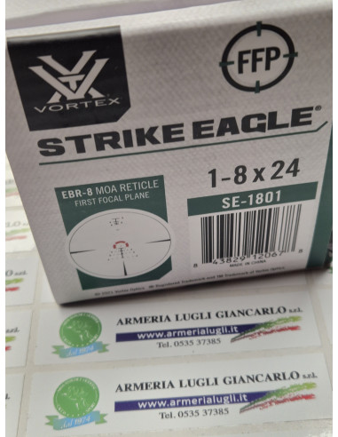 OTTICA STRIKE EAGLE 1-8X24 FFP EBR-8 MOA RETICLE FIRST FOCAL PLANEVORTEX Optic  SE-1801