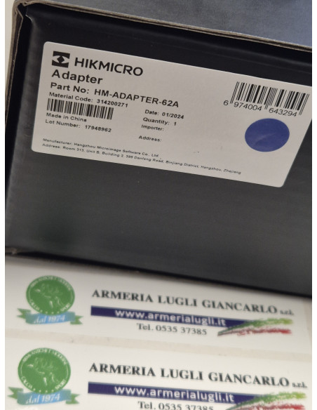 Hikmicro Adattatore clip on Hikmicro 62 mm per termico Thunder art. HM-THUNDER-62A Riferimento HM-ADAPTER-62A HIKMICRO