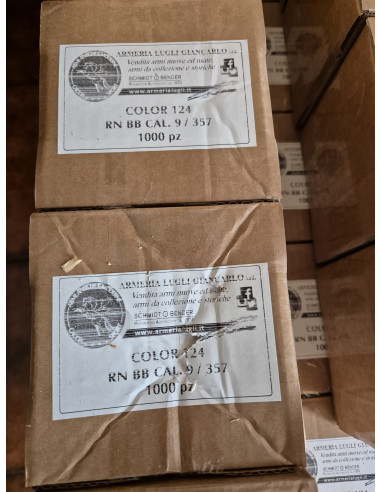 Palle ogive di nostra produzione Armeria Lugli colorate calibro 38 s&w e calibro 357 1000  pezzi RN BB 124 grani diametro 357