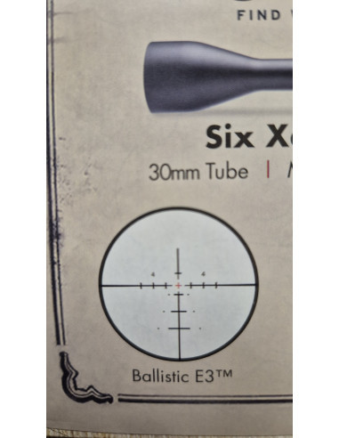 Ottica Burris modello Six Xe 3-18 x 56 30 mm tubo matte nero illuminato codice 200627 reticolo Ballistic E3 tm