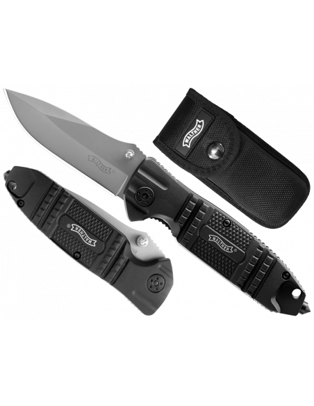 COLTELLO WALTHER SILVER TAC UMAREX (5.0717) COLTELLI SERRAMANICO TASCABILE COLORE NERO BIANCO  CODICE 5.0717