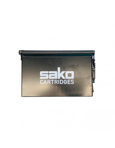 SAKO – SCATOLA PORTAMUNIZIONI NERA IN METALLO SAKO Valigetta portamunizioni metallo 18 x 28 x 14,5 cm Codice prodotto: E02381