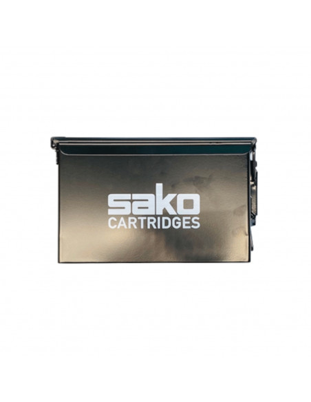 SAKO – SCATOLA PORTAMUNIZIONI NERA IN METALLO SAKO Valigetta portamunizioni metallo 18 x 28 x 14,5 cm Codice prodotto: E02381