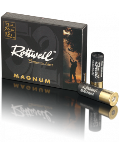 Cartucce a pallini Rottweil Magnum calibro 12 camerato 76 3,0 mm piombo numero