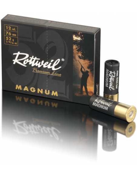 Cartucce a pallini Rottweil Magnum calibro 12 camerato 76 3,0 mm piombo numero